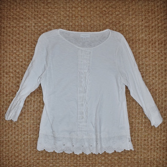 Charter Club Tops - 𝐂𝐇𝐀𝐑𝐓𝐄𝐑 𝐂𝐋𝐔𝐁 𝐖𝐡𝐢𝐭𝐞 𝐁𝐥𝐨𝐮𝐬𝐞